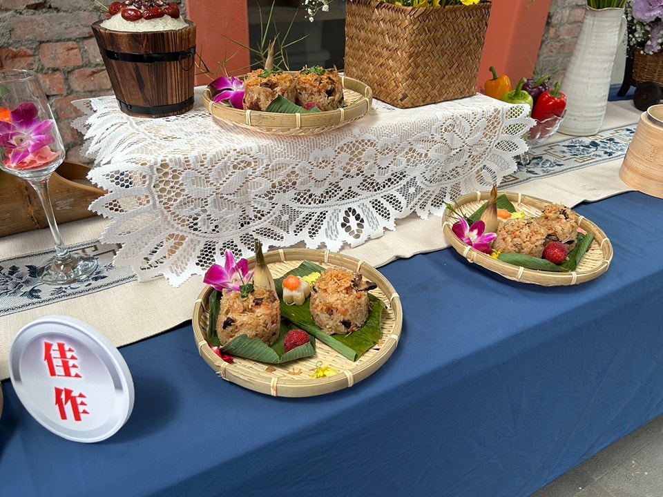 現場展示之長糯米料理佳作。
