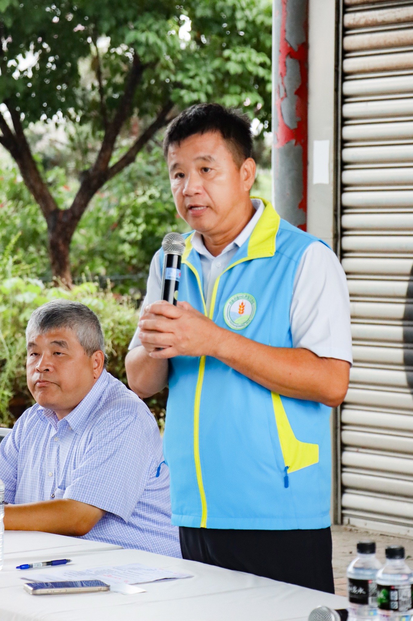 本場蕭政弘副場長致詞表示，農業部與農改場積極研發兼顧低碳、豐產、優質的水稻栽培管理技術，提供產業應用，為農業淨零目標努力。