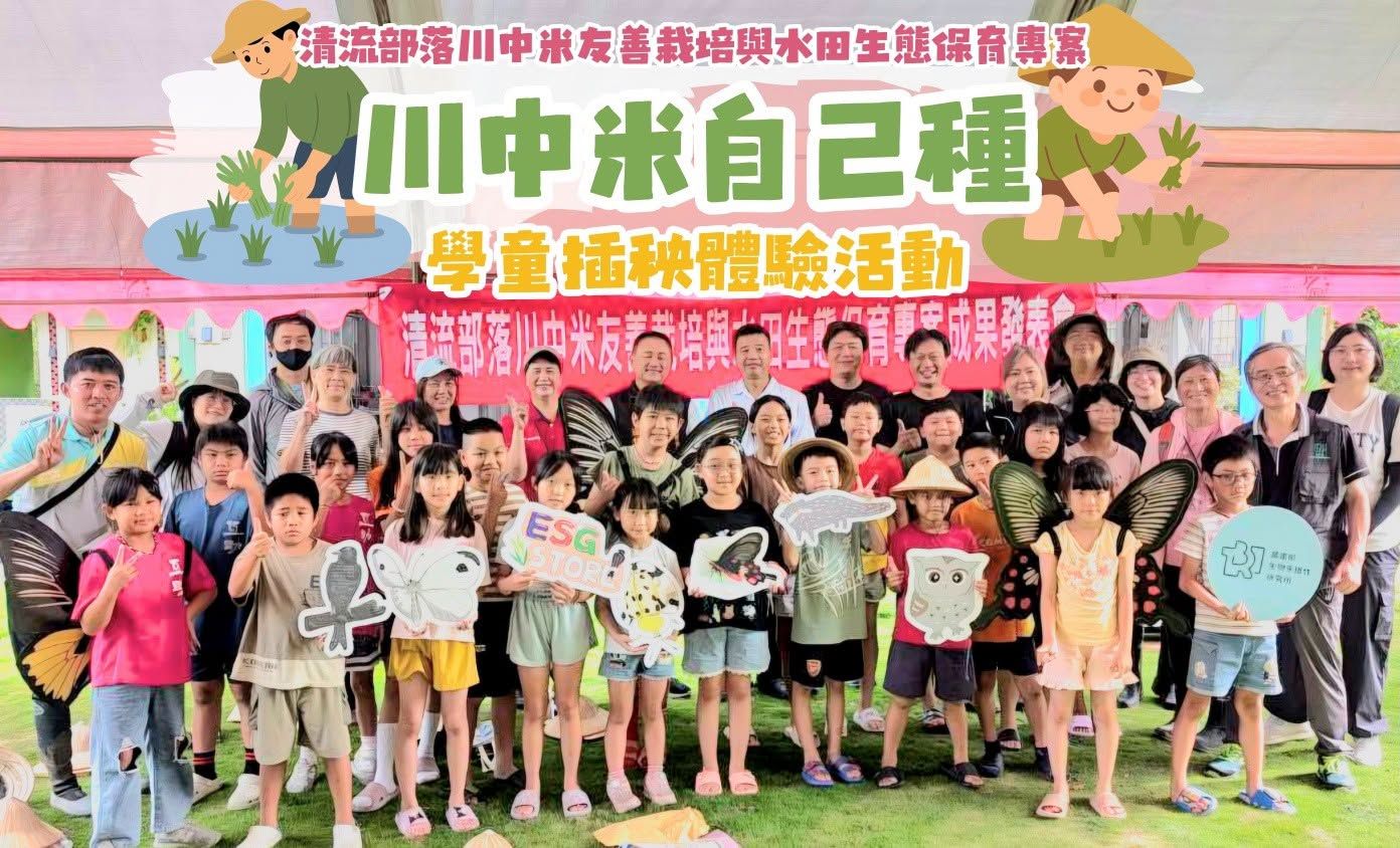 清流部落川中米友善栽培與水田生態保育專案－川中米自己種學童插秧體驗活動-1
