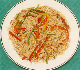 彩椒炒麵