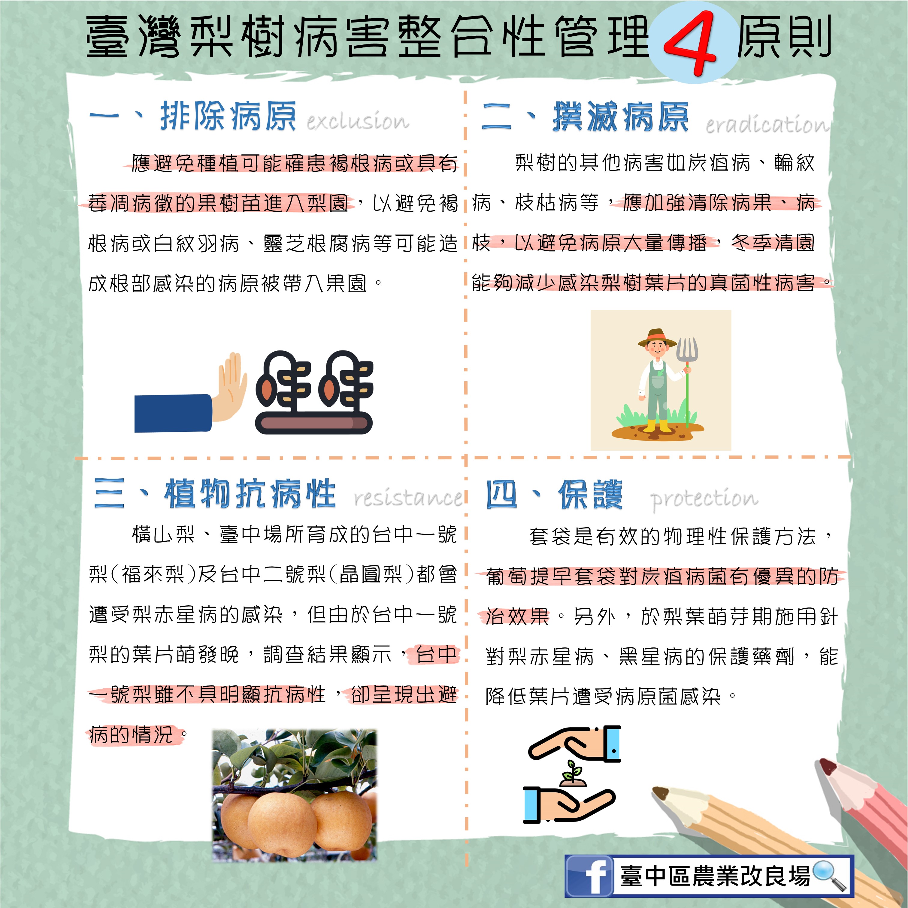 梨樹病害整合性管理4原則