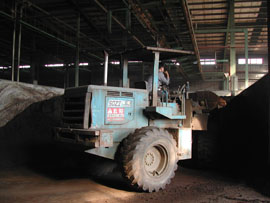 利用木黴菌菌種(TCT103)製造堆肥現場之一。