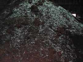 利用液化澱粉芽孢桿菌菌種(TCB428)製造堆肥現場之二。